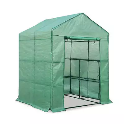 Greenhouse 1.4x1.55x2M Walk In Green House Tunnel Plant Garden Shed 8 Shelves • $126.95