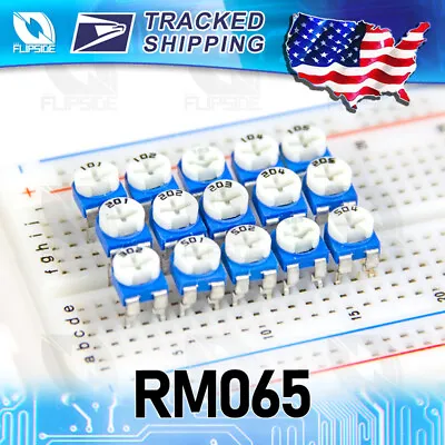 25pcs Trimpot Variable Resistors RM065 101-504 30% Rotary Trimmer Potentiometers • $7