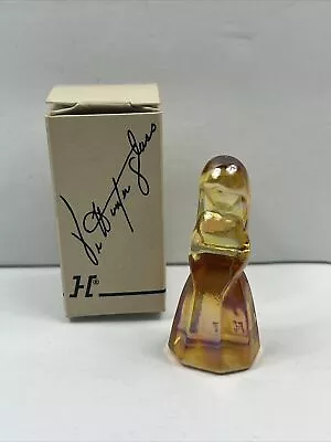 Mosser Glass Vi Hunter JENNY 1985 MINIATURE 2-1/8  Marigold #17 Carnival VTG • $12.99