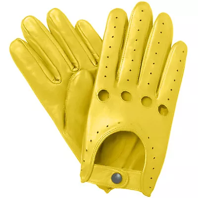 New Men's Chauffeur  Real Leather Driving Gloves - Yellow • $18