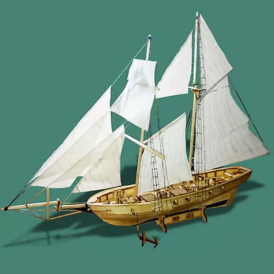 Gift Ship Assembly Model Classical Wooden Sailing Boat Scale Decor Wood Kits US • $18