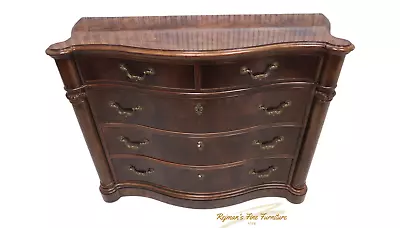 Henredon Burl Wood Serpentine 5 Drawer Dresser Brandy • $2350