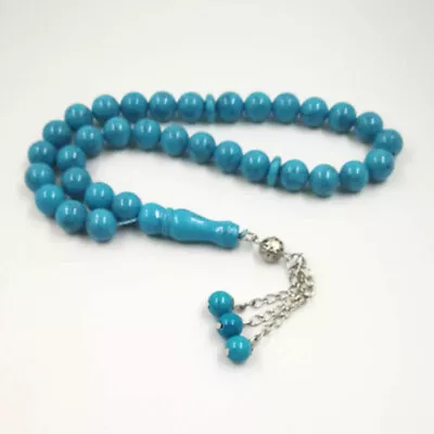 Afghanistan Turquoise TASBIH Prayer Beads Muslim 33 Beads Bracelet Islamic Gift • $8.46