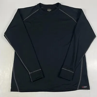 Cabelas Shirt Mens Extra Large Tall Black Polartec Grid Fleece Pullover Outdoors • $24.95