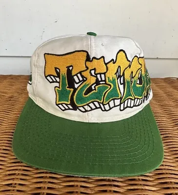 Rare Vintage TOP OF THE WORLD WMC Green Terrors Graffiti Snapback Hat Cap 90s • $239.99