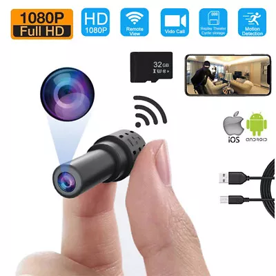 CCTV WIFI Wireless 4K Mini Camera DIY Hidden HD IP DVR Nanny 1080P Cam Reorder • £18.99