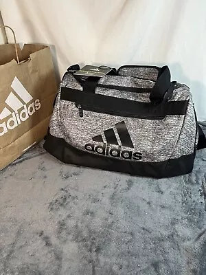 🔥 Adidas Defender IV Small Duffell Sports Bag Black/Gray  With Paper Bag🔥 • $23.99