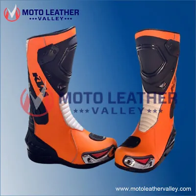 KTM Motorbike Leather Racing Boots Leather Biker Boots For Race • $135