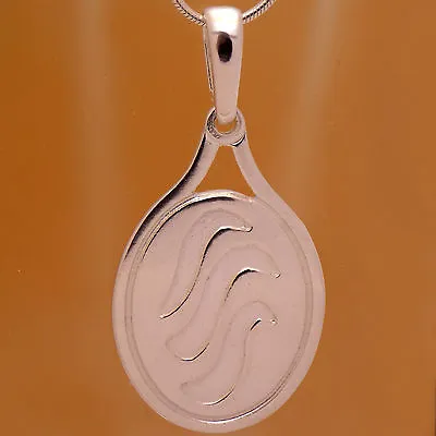 Beautiful Solid 925 Sterling Silver H2O Just Add Water Mermaids Wave Pendant • $21.99