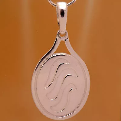 Solid 925 Sterling Silver H2O Just Add Water Mermaid Mermaids Wave Pendant • $30.99