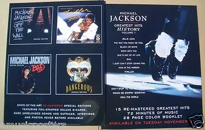 £18.83 • Buy MICHAEL JACKSON  HISTORY 1  2-SIDED U.S. PROMO POSTER - 4 Covers & Magic Shoes!