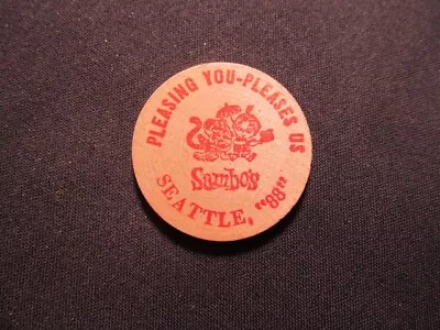 Seattle Washington Wooden Nickel Token- Sambo's Wood Nickel G/F Cup Coffee Coin • $3.99