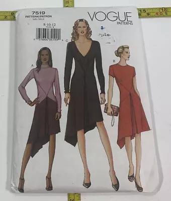 Misses Dresses Uncut Vogue Sewing Pattern 7519 • $5.99