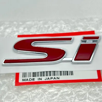 GENUINE NEW 3D Red Si Emblem For Honda Civic 2Dr 4Dr Trunk Rear Badge Sticker • $16.95
