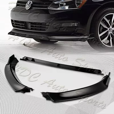 For 2014-2017 Volkswagen VW Golf MK7 Painted Black Front Bumper Body Spoiler Lip • $46.99