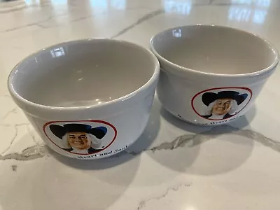 Quaker Oats Bowl Set Of 2  Warms You Heart And Soul  1999 By Houston Harvest • $21.95