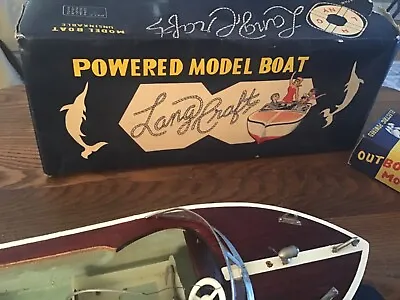 Vintage Lang Craft Model Boat And Motor • $125