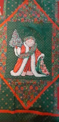 New Vintage King Size Christmas Quilt Old World Santa - Reversible Floral Design • $59.99