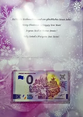 0 Euro XERH 2022-2 MERRY CHRISTMAS GERMANY IN FOLDER + Same Number #000051 • £17.98