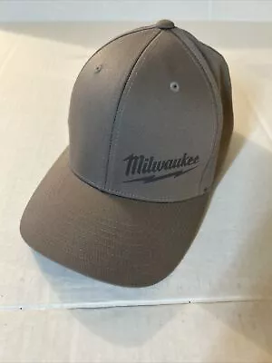 Milwaukee Tools Dri Fit Hat Baseball Cap Fitted S/M Flexfit Gray Adults Ball Cap • $15.99