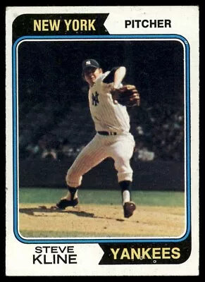 1974 Topps AA Steve Kline #324 EX New York Yankees • $1.50