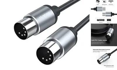  MIDI Cable 3ft 5 Pin DIN MIDI Cable Male To Male 3 Feet 1 Pack 3 Feet • $13.50