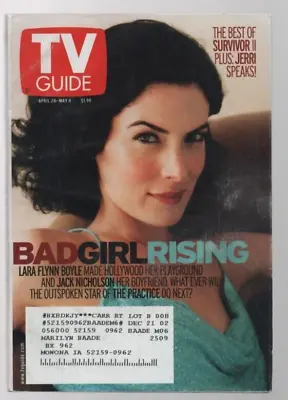 TV Guide Magazine April 28 2001 Lara Flynn Boyle James Gandolfini Survivor II • $10.19