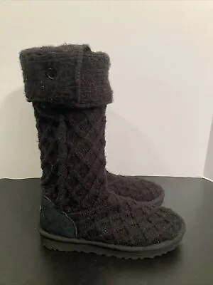 UGG Lattice Cardy Tall Knit Sweater Classic Boots #1016557~Size 7 • $39.99