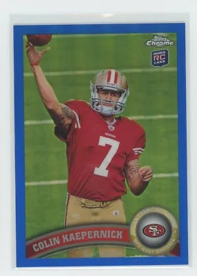 2011 Topps Chrome Colin Kaepernick #25 Blue Refractor 71/199 RC Rookie • $80