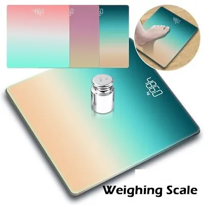 AU Digital Electronic Glass Bathroom Weight Body Scale Scales Backlit 180kg Gym • $19.45