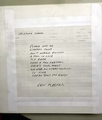 Studio Master Tape - Ike And Tina Turner • $2500