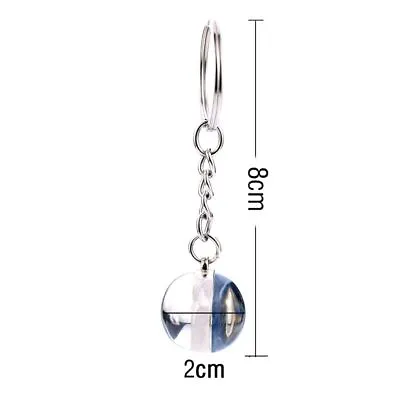 Round Glass Planet Pendant Keychain Keyring Jewelry Accessory Ball Keychains 1pc • $7.78