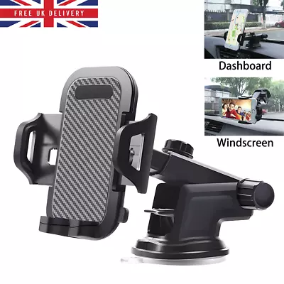 360 Universal Car Phone Holder Rotation Windscreen / Dashboard Suction Mount UK • £8.65