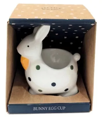 Fat Face Bunny Rabbit Ceramic Polka Dot Egg Cup - Easter Gift • £5.99