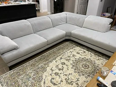 £3250 • Buy Natuzzi Corner Sofa (left Hand Facing) Light Grey - Used Less Than A Month