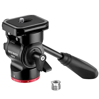 Neewer Tripod Fluid Head Pan Tilt Head With Quick Release Plate And Handle • $35.99