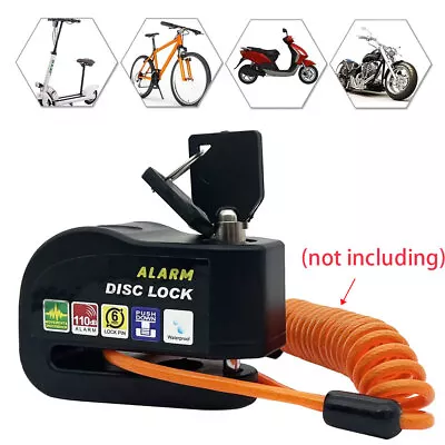 Motorcycle Bike Scooter Disc Lock Alarm Anti-Theft Disc Brake Lock Alarm T0F9 US • $14.95