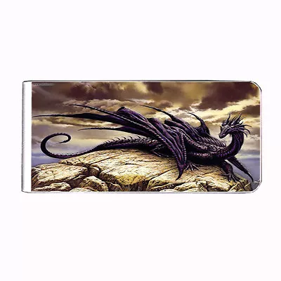 Dragon Metal Money Clip Bills Card Holder Rectangle D 7 Custom Medieval • $11.95