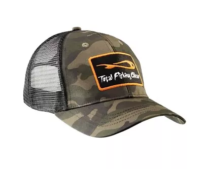 TF Gear Mens Camo Cap 5 Panel Embroidered Logo Carp Fishing Angling Gift For Him • £7.99