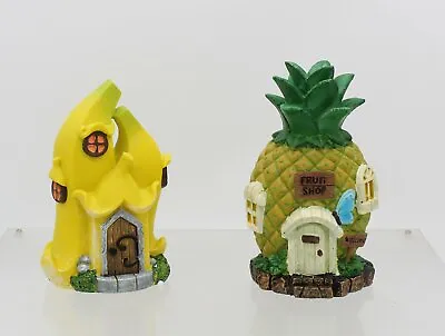 Secret Fairy Enchanted Garden Banana Or Pineapple House Outdoor Fairy Garden • £8.49