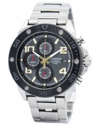 J. Springs By Seiko Instruments Inc. Men's Chronograph Watch 10 ATM BFH005 • $134