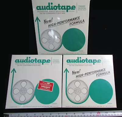 3 New Sealed Audiotape Reel Magnetic Recording TAPES 1200 FT 1½  MIL Type 1271 • $34