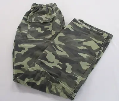 Camouflage Cargo Trousers Zip-Off Leg Green Camo  30  - 34  Waist L28 - R76 • £16