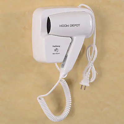 1200W Wall Mounted Hair Dryer 2-Speed Hanging Blow Dryer With Holder For Hotel • $26.99
