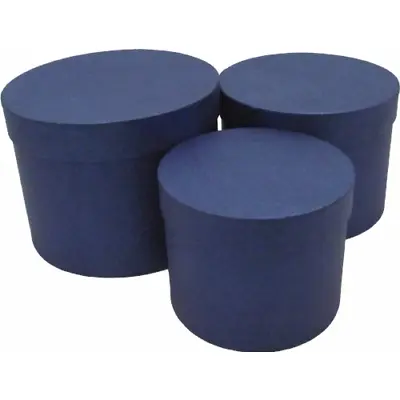 £6.50 • Buy Set Of 3/ Single Round Flower Boxes In The Range Of Colours, Gift / Hat Boxes,