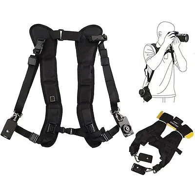 Black Double Shoulder Sling Belt Quick Rapid Strap For Fujifilm X100S X-100S • $15.20