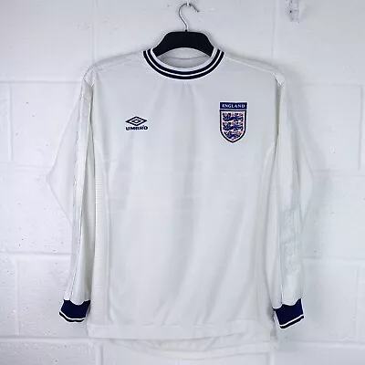 England Beckham 7 Football Shirt Jersey Men's Size Large 1999-2001 White Vintage • £119.99