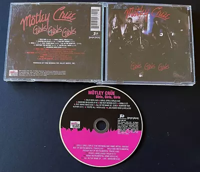 MOTLEY CRUE Girls Girls Girls Cd + 5 BONUS TRACKS Ratt KISS Alleycat Scratch XYZ • $8.99