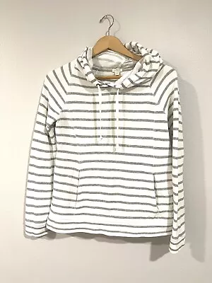 J. Crew Sweatshirt White And Gray Stripes Hoodie Size XS Runs Large Se Measu… • $16