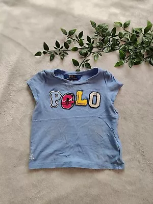 Ralph Lauren Polo Kids/boys Light Blue T-shirt Logo Y2k Summer Cozy  • £4.50